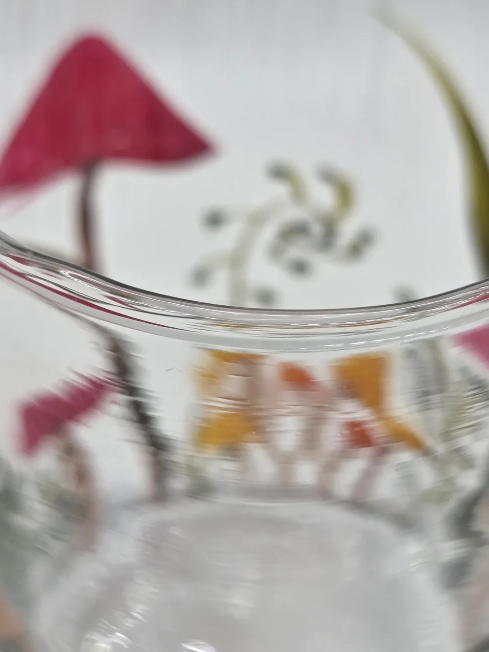 Hand-Painted Mushroom Glass Tumbler - Stylish Coffee & Tea Accessory